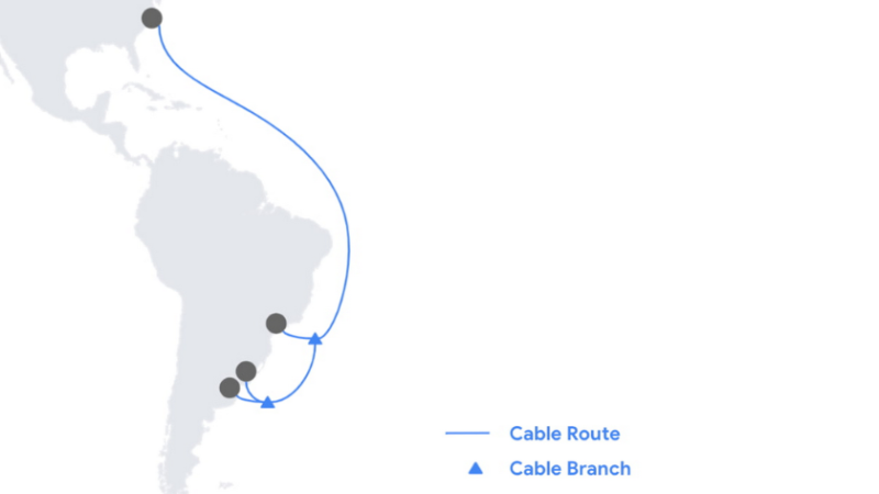 Firmina subsea cable route