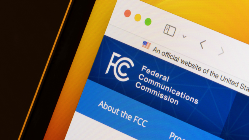 Website homepage of the Federal Communications Commission (FCC)