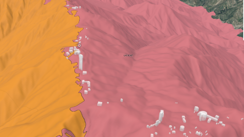 3D map of telco equipment sat atop Mount Wilson as wildfire Eaton edges closer