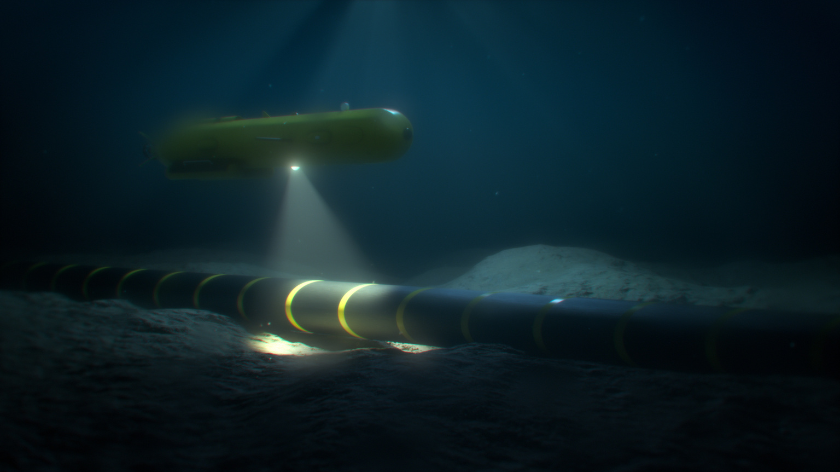 Autonomous UAV inspects subsea cable