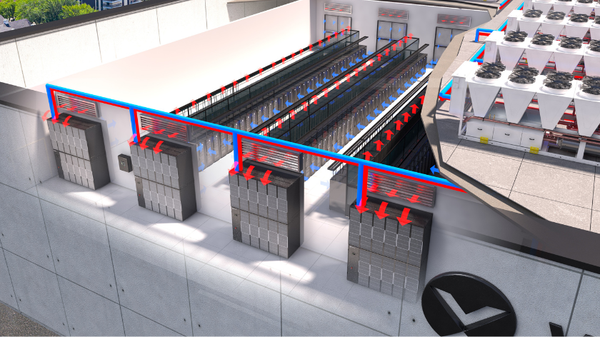 Vertiv data centre cooling graphic