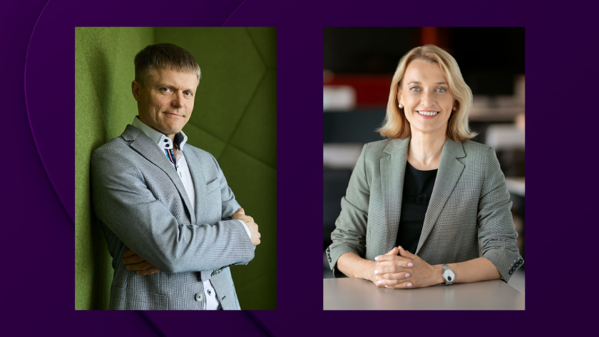 From left: Holger Haljand, head of Telia Finland and Giedrė Kaminskaitė-Salters, head of Telia Baltics & Lithuania