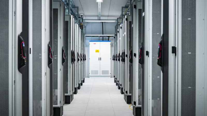 Server room at Lefdal Datacenter